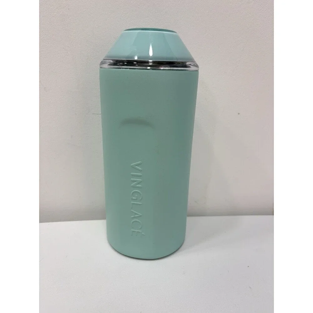 Vinglace Insulated Wine Bottle Chiller Ice Bucket Sea Glass Stainless Steel New
